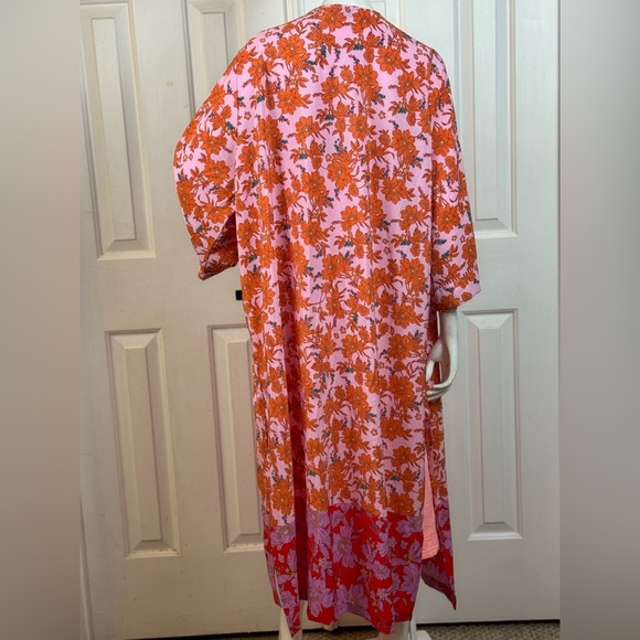 Jessica Simpson Floral Orange and Pink Kimono One Size,  E1. - Picture 12 of 15